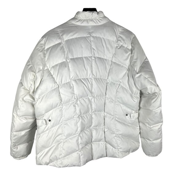 Eddie Bauer Womens 650 Fill Full Zip Down Puffer Jacket in White EB650 Size XXL - Picture 9 of 9